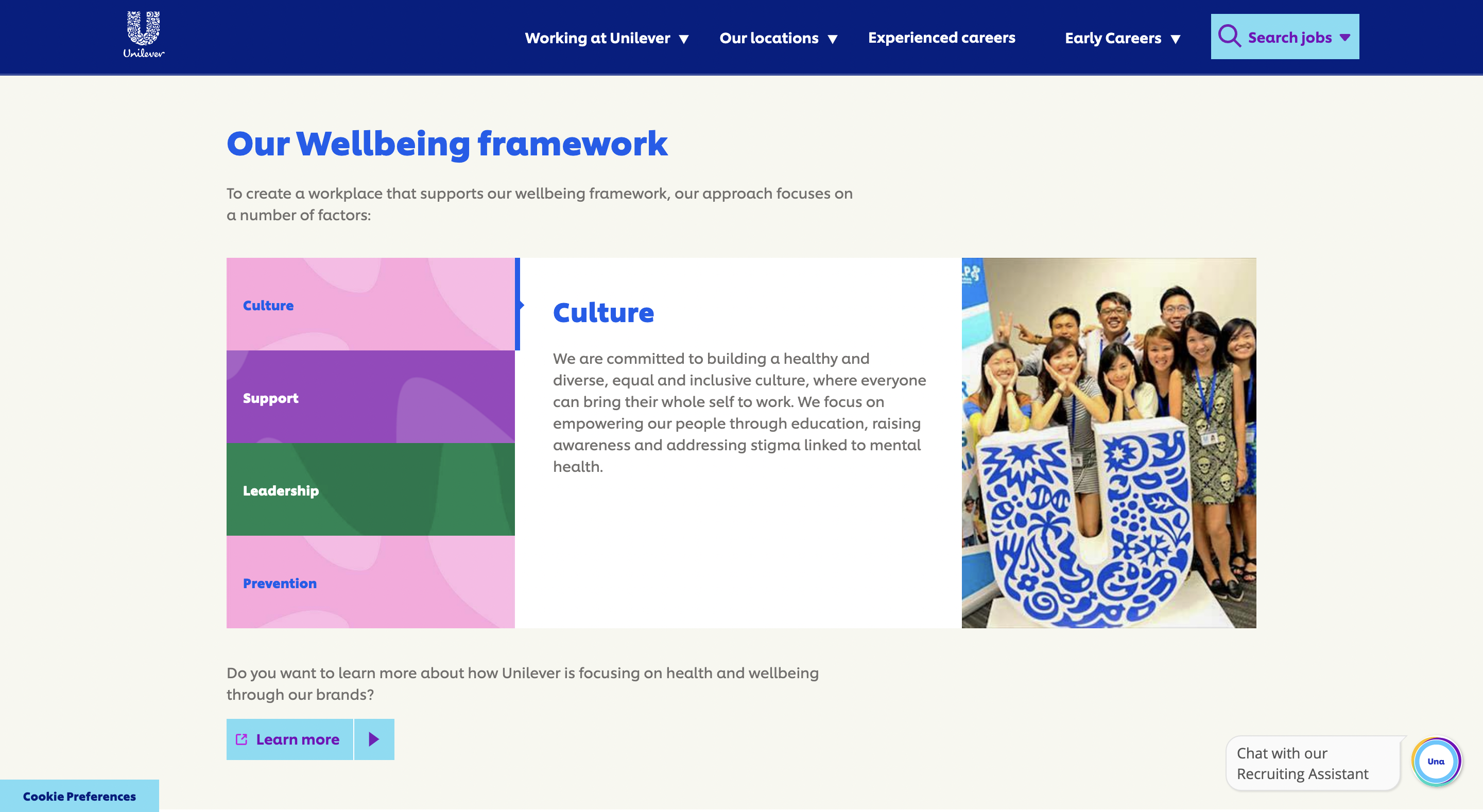 Unilever_Careers_Site_Wellbeing_Content Radancy Blog